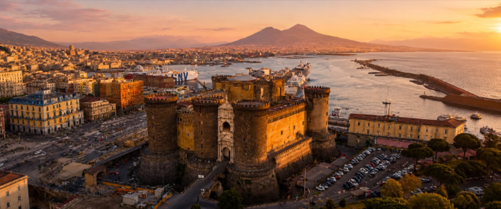 Il Maschio Angioino davanti al porto — Castel Nuovo — Maschio Angioino, fra i luoghi consigliati dal Follaky Secret Garden